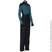 Load image into Gallery viewer, Star Trek: The Next Generation Women's Sciences Green Teal Uniform Jumpsuit - Size Large
